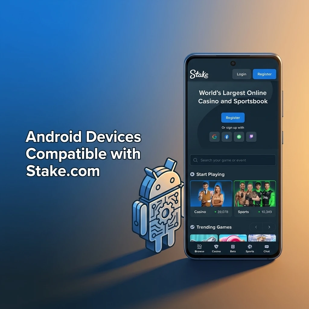 Android devices compatible with Stake.com PWA including Samsung, OnePlus, Xiaomi, Realme, Oppo, Vivo and Google Pixel models