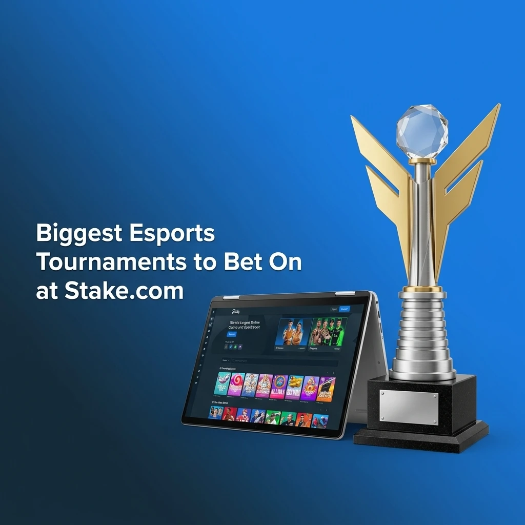 Biggest esports tournaments to bet on at Stake.com including Dota 2, CS2, Valorant, and League of Legends