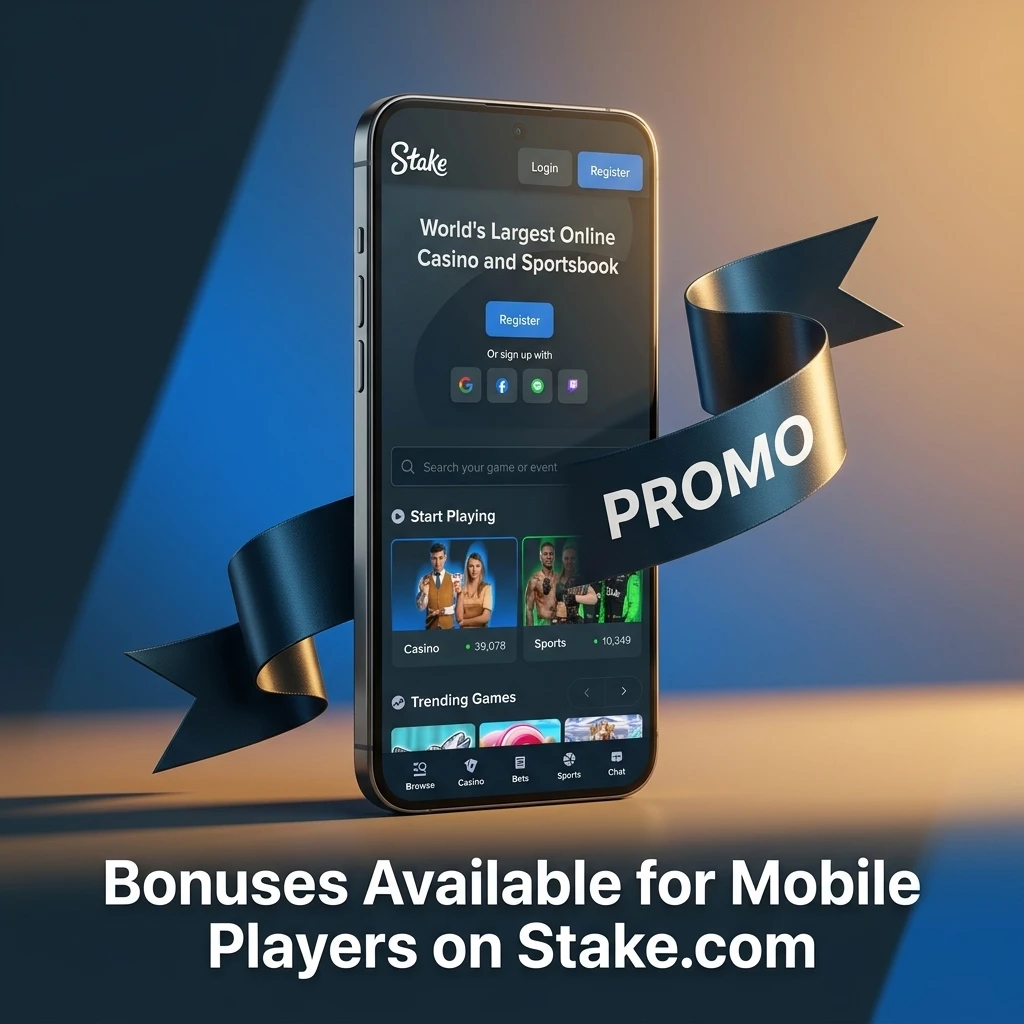 Stake.com mobile app promotions section showing bonuses available for Indian players on sports and casino