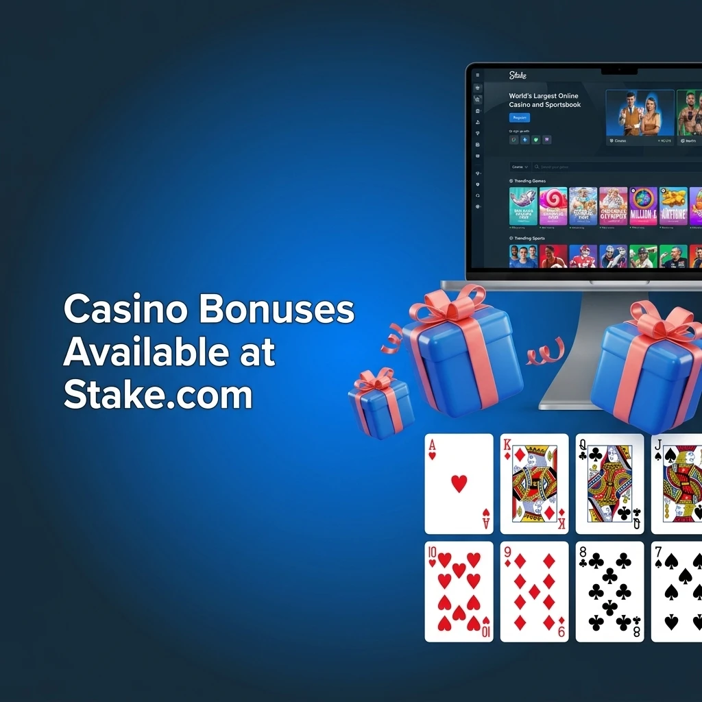 Stake.com casino bonuses including weekly raffle, daily races, slots tournaments and original game promotions