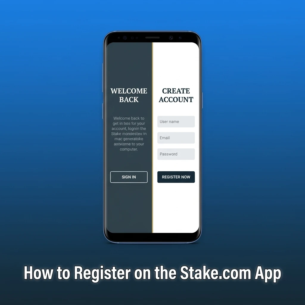 Step-by-step guide to registering on the Stake.com app on Android or iOS device for betting and casino access