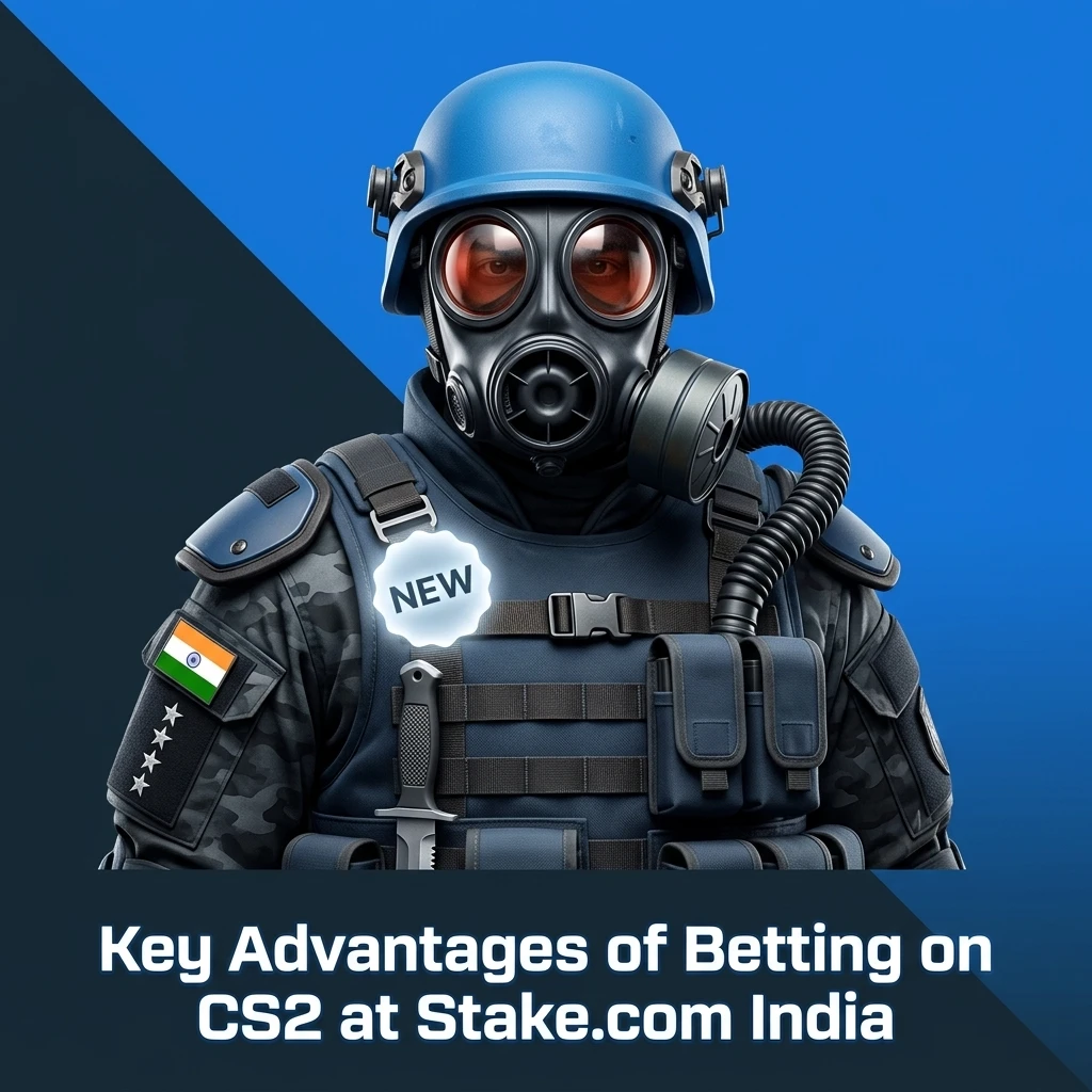 Key advantages of betting on CS2 at Stake.com India including promotions, UPI payments, and mobile app features
