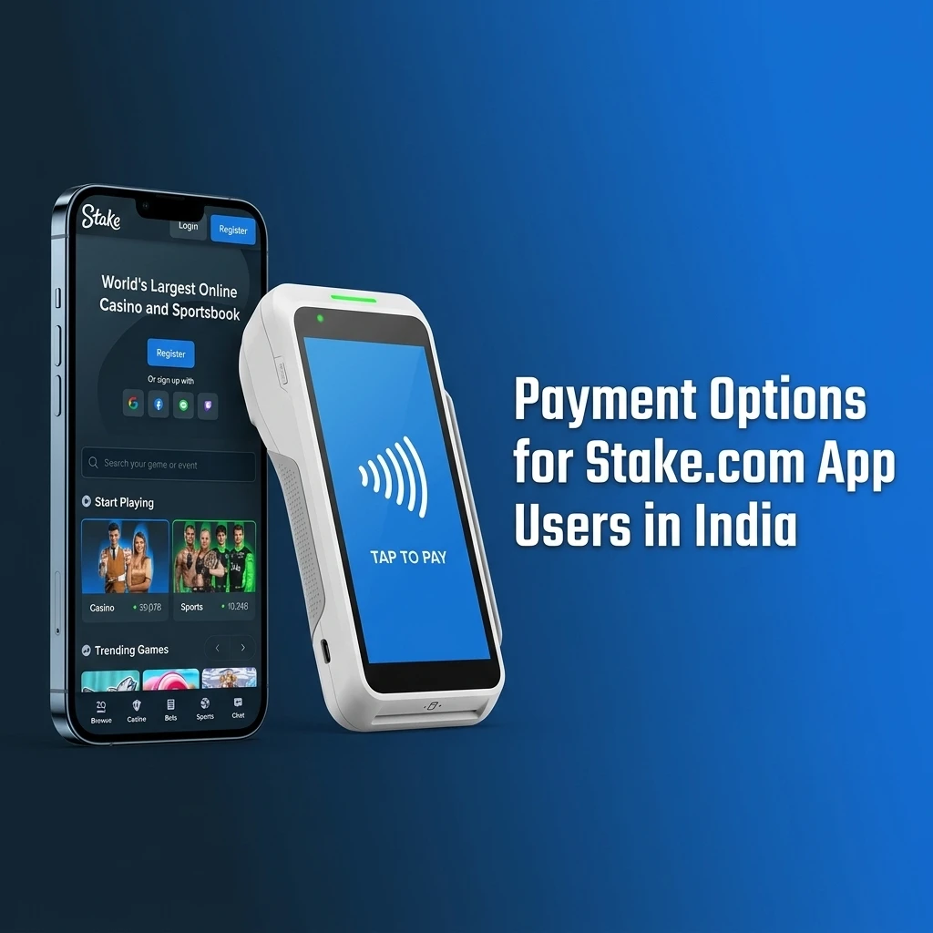 Stake.com India app payment options including Bitcoin, Ethereum, USDT, Litecoin, XRP, Dogecoin, Tron, BNB, USDC