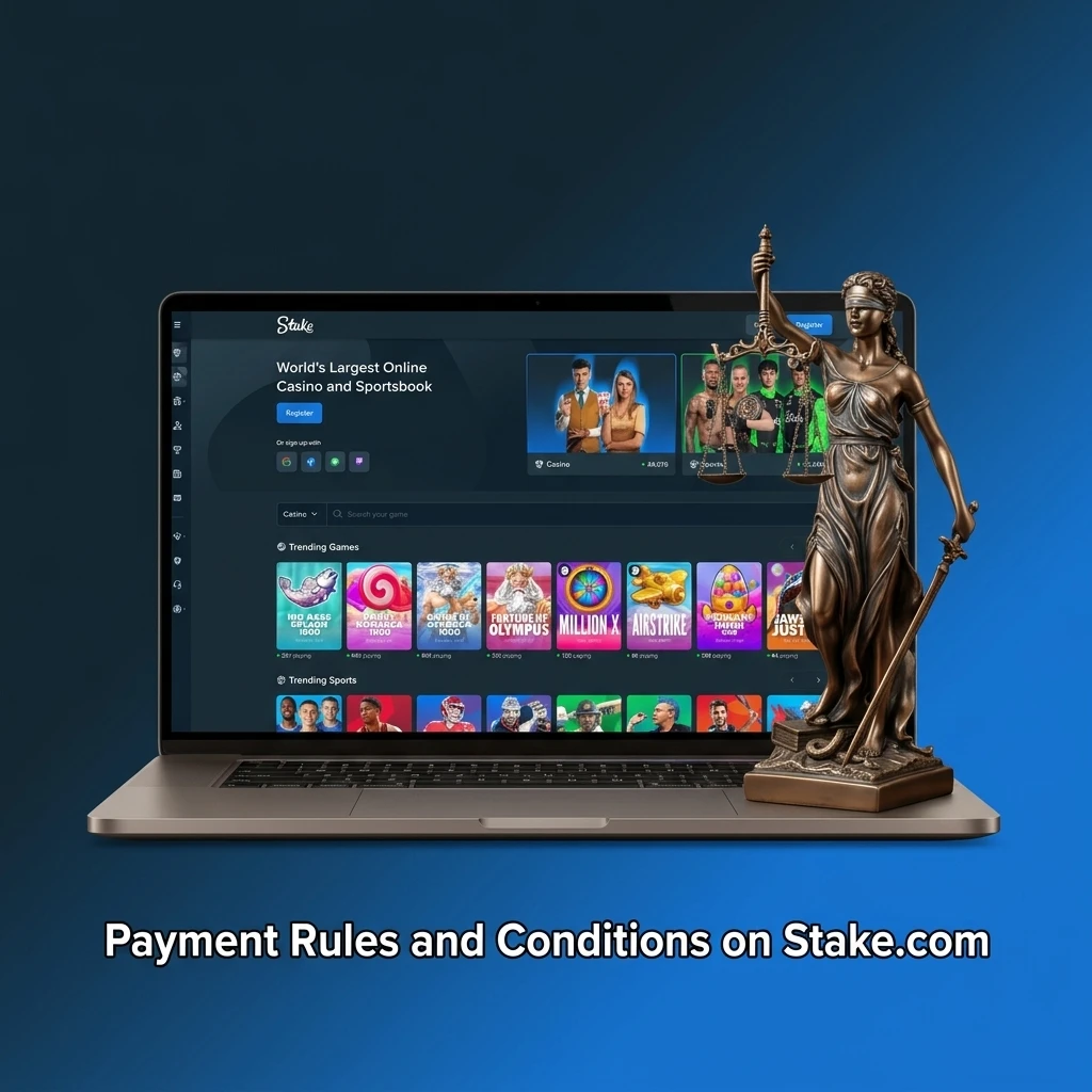Stake.com payment rules for India users covering verification, withdrawal limits, and bonus conditions