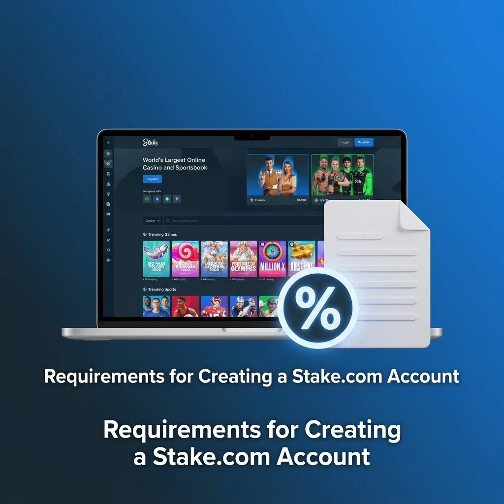 Stake.com account creation requirements including age verification, identity documents, and eligibility criteria for Indian players