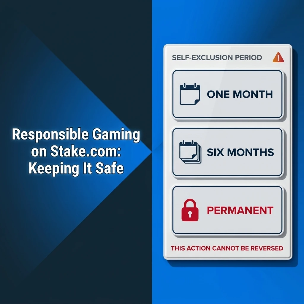 Responsible gaming tips on Stake.com showing deposit limits, budget setting, and safe gambling tools for online casino players