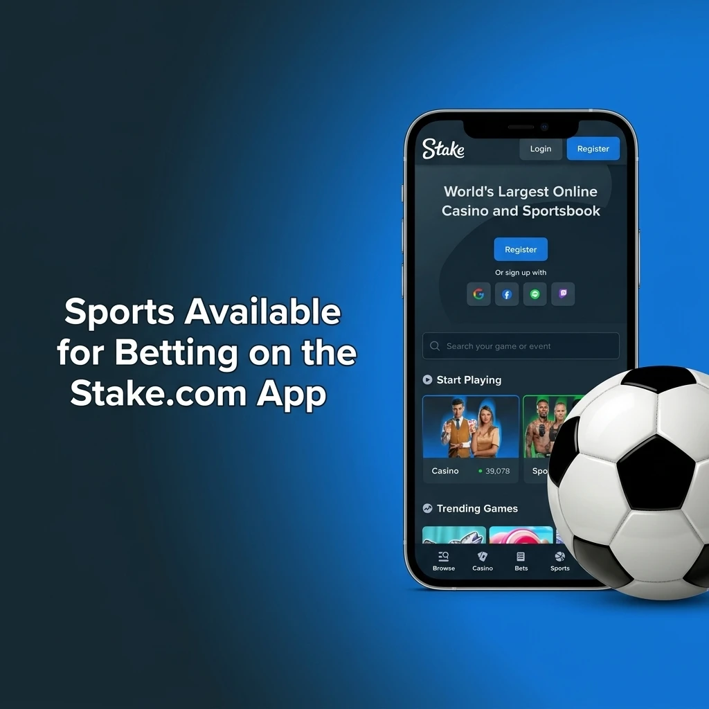 Stake.com app sports betting options including cricket, football, kabaddi, esports, tennis, and MMA for Indian players