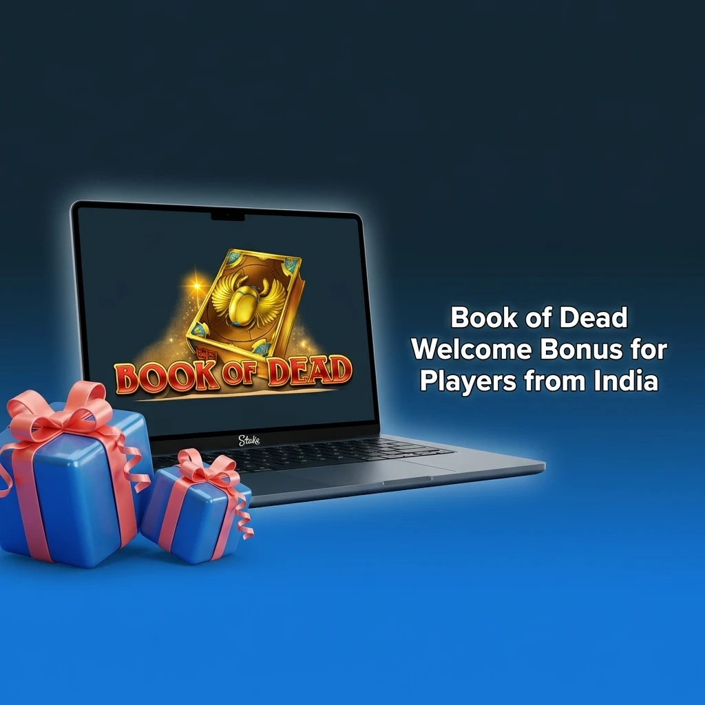 Stake.com Book of Dead welcome bonus for Indian players with weekly raffle and daily races promotions
