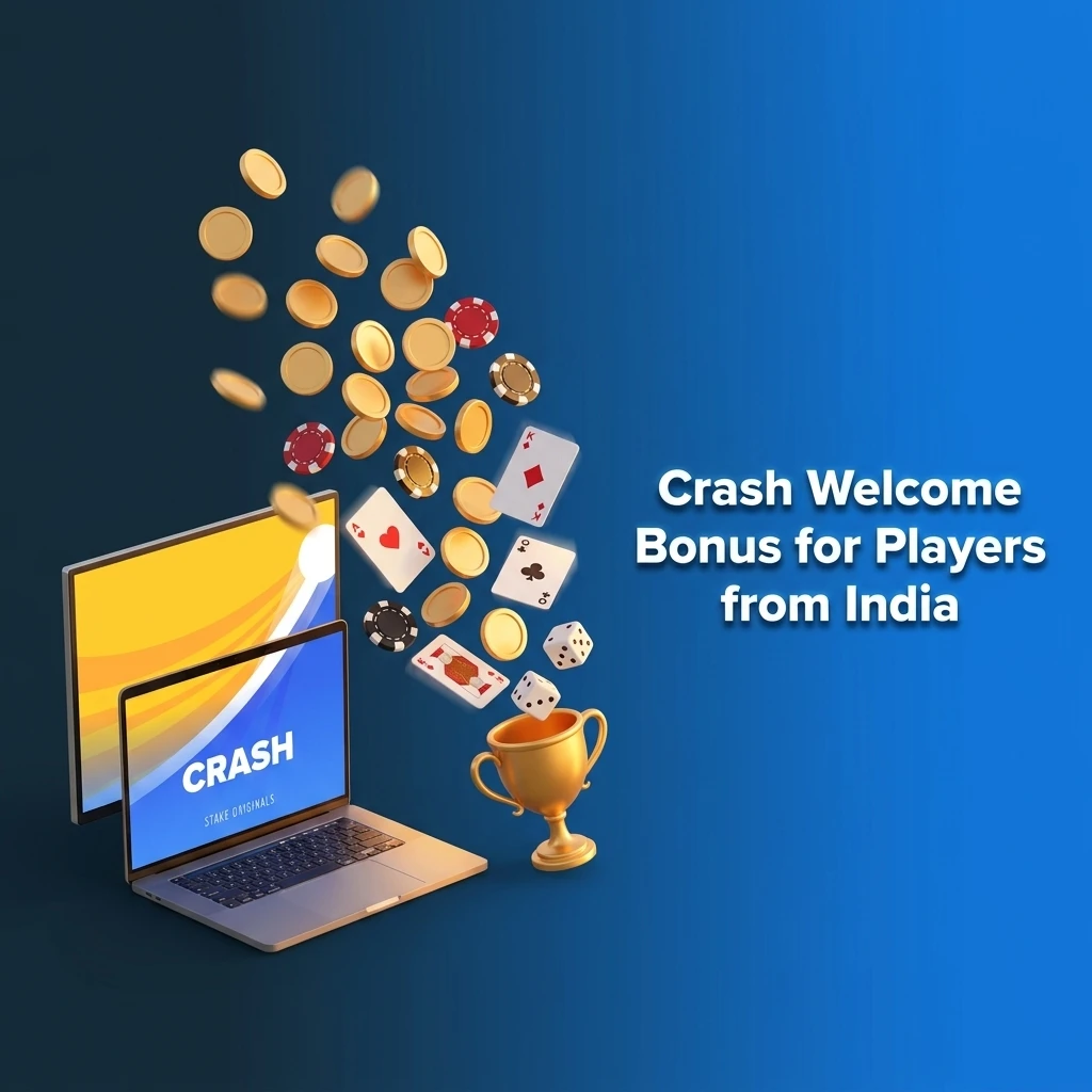 Stake.com crash game welcome bonus for Indian players with weekly raffle and daily race promotions