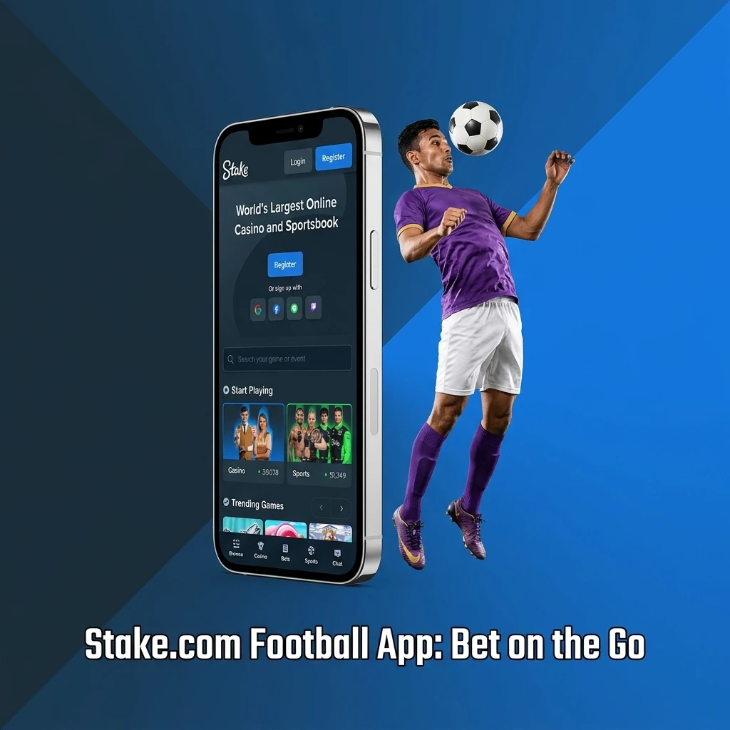 Stake.com football betting app on Android and iOS devices for mobile betting in India