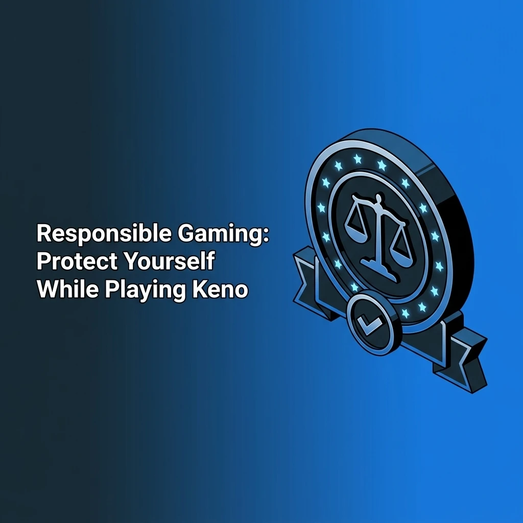 Responsible gaming tips for Keno players showing budget limits, deposit controls, and mental health support resources