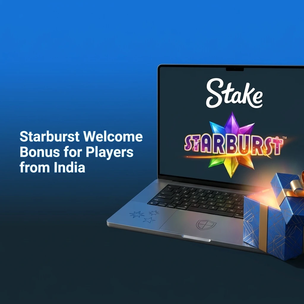 Stake.com Starburst welcome bonus for Indian players featuring Weekly Raffle and Daily Races promotions