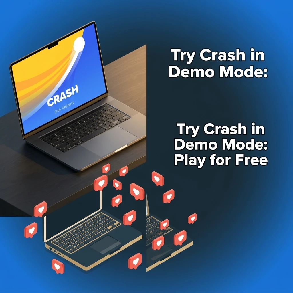 Stake.com Crash game demo mode interface showing free play options and multiplier features for practice