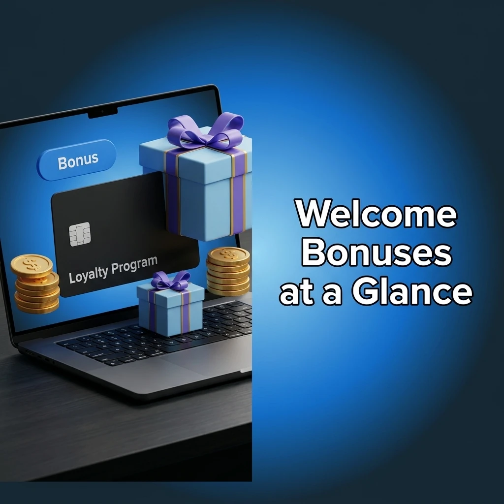 Stake.com welcome bonuses table showing weekly raffle, daily races, and first deposit bonus details for new players