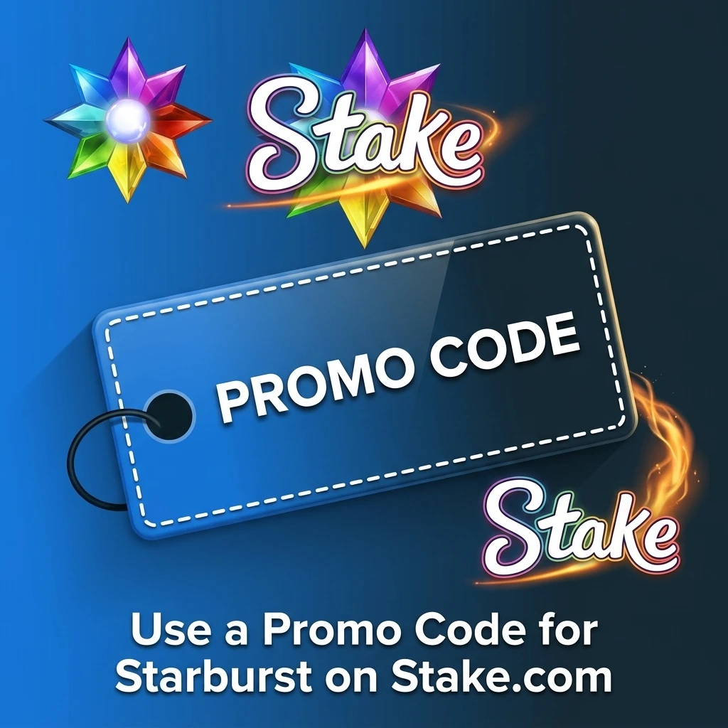 Starburst promo code HELLA200 on Stake.com for players in India to activate exclusive bonus offer