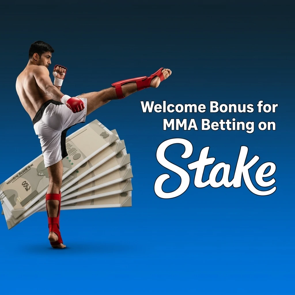 Stake.com welcome bonus for MMA betting on UFC and Bellator events with deposit-matched bonus funds
