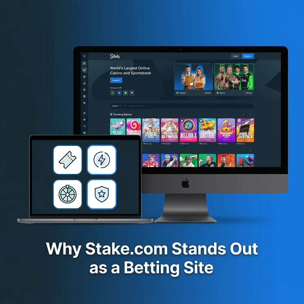 Stake.com crypto betting site with provably fair games, sports markets, and 24/7 availability for Indian players
